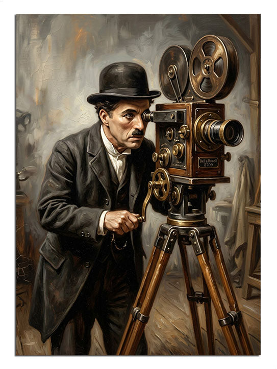 Klasik bir sinema kamerasıyla çalışan nostaljik yönetmen.