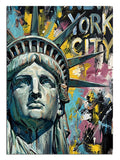 Graffiti tarzında New York City ve Özgürlük Heykeli.
