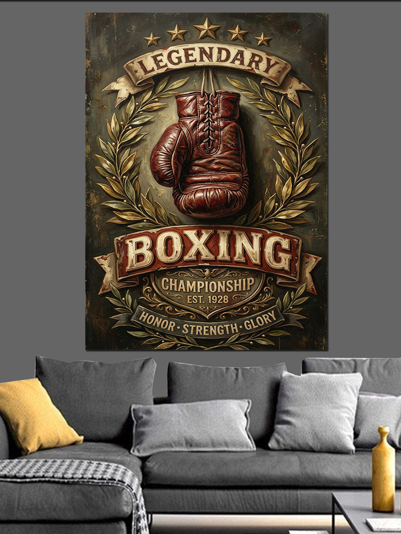 "Legendary Boxing" Boks Eldiveni Kanvas Tablo
