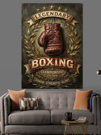 "Legendary Boxing" Boks Eldiveni Kanvas Tablo