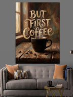 "But First Coffee" Tabela Kanvas Tablo