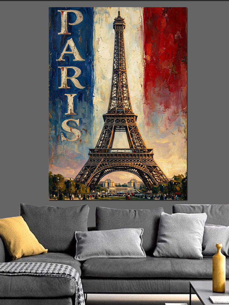 Paris Eyfel Kulesi Şehir Tablosu Kanvas Tablo