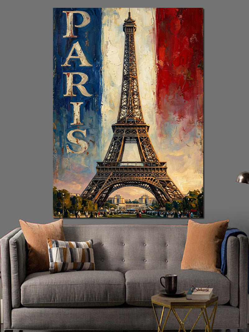Paris Eyfel Kulesi Şehir Tablosu Kanvas Tablo