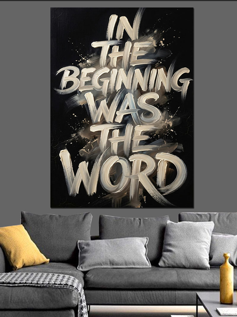 "In The Beginning Was The Word" Kanvas Tablo