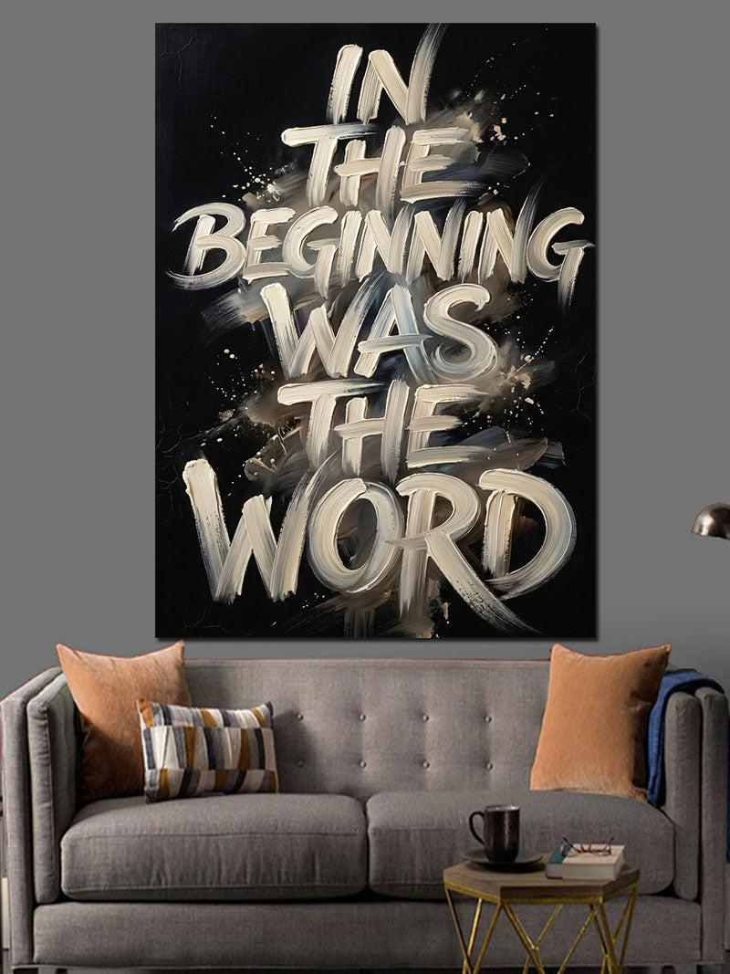 "In The Beginning Was The Word" Kanvas Tablo