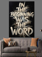 "In The Beginning Was The Word" Kanvas Tablo