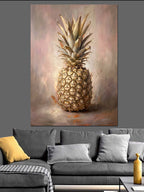 Sepya Tonlarında Taze Ananas Portresi Kanvas Tablo