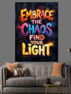 "Embrace The Chaos" Motivasyon Sözü Kanvas Tablo