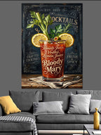Bloody Mary Kokteyl Ve Tarif Kanvas Tablo