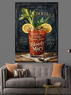 Bloody Mary Kokteyl Ve Tarif Kanvas Tablo