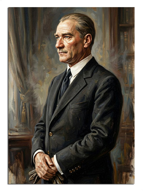Türkiye Cumhuriyeti'nin kurucusu Atatürk'ün asil ve şık duruşu.