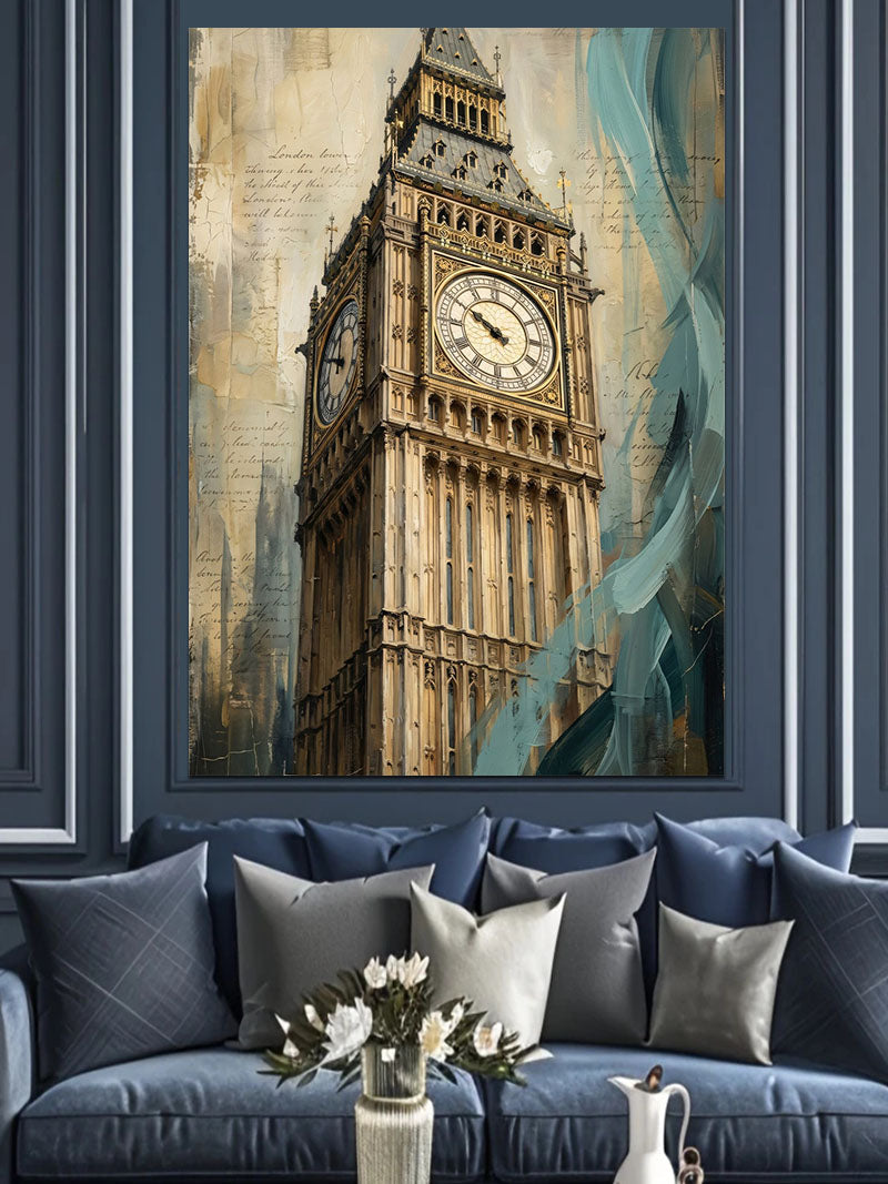Londra Big Ben Saat Kulesi Kanvas Tablo