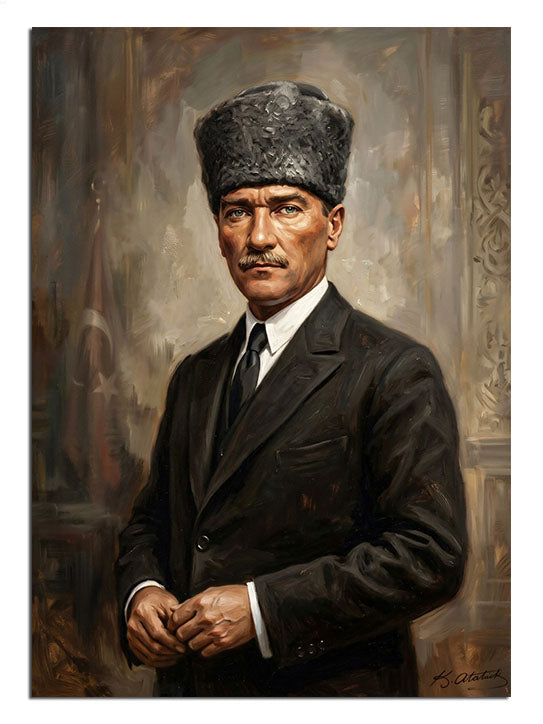 Kravatı ve şık takımıyla modern Türkiye'nin mimarı.