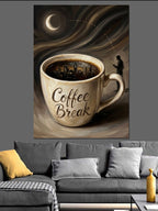 Coffee Break Yazılı Kahve Fincanı Kanvas Tablo