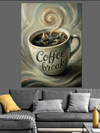 Buharı Tüten Coffee Break Kahve Kanvas Tablo