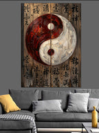 Yin Yang Temalı Uzakdoğu Sanatı Kanvas Tablo