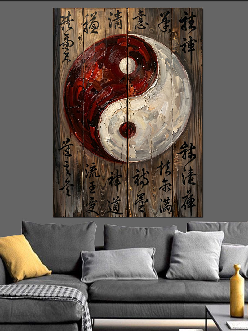 Yin Yang Temalı Uzakdoğu Sanatı Kanvas Tablo