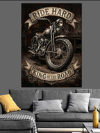 King Of The Road Motosiklet Kanvas Tablo