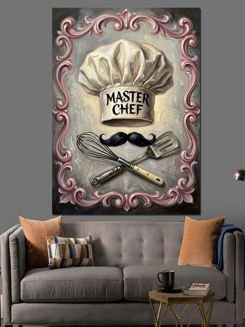 Master Chef Mutfak Kuralları Tabelası Kanvas Tablo