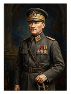 Madalyaları ve vakur duruşuyla Mustafa Kemal Atatürk.