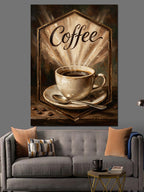 Retro Coffee Shop Kahve Fincanı Kanvas Tablo