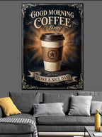 Good Morning Coffee Paket Kahve Kanvas Tablo