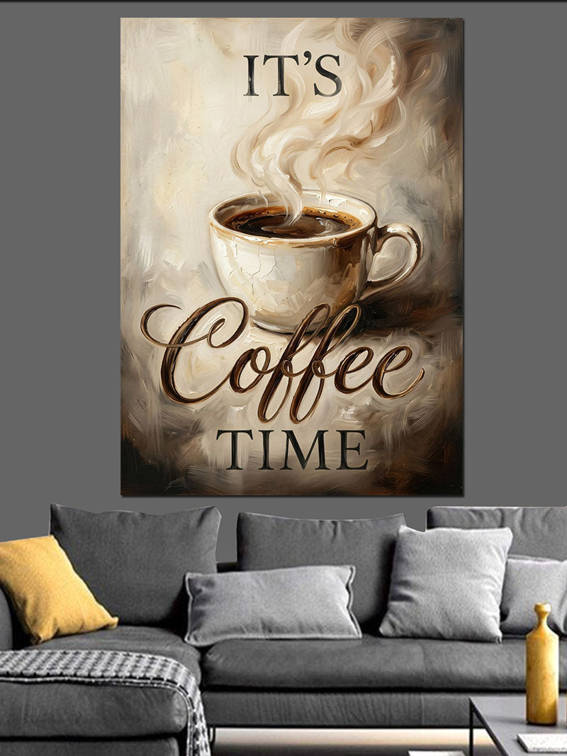 It's Coffee Time Kahve Fincanı Kanvas Tablo