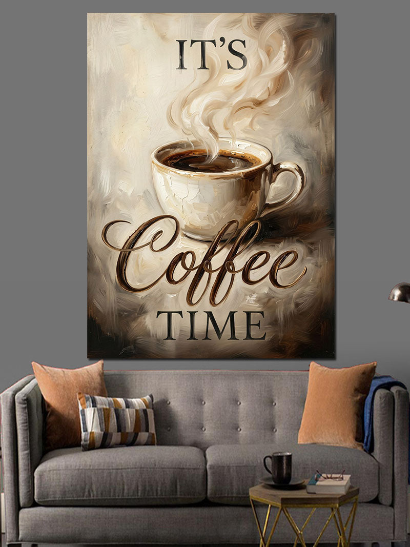 It's Coffee Time Kahve Fincanı Kanvas Tablo