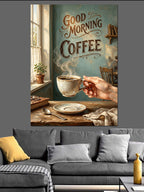 Good Morning Coffee Mutfak Tabelası Kanvas Tablo
