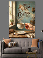 Good Morning Coffee Mutfak Tabelası Kanvas Tablo