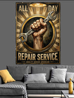 All Day Repair Service Tabelası Kanvas Tablo