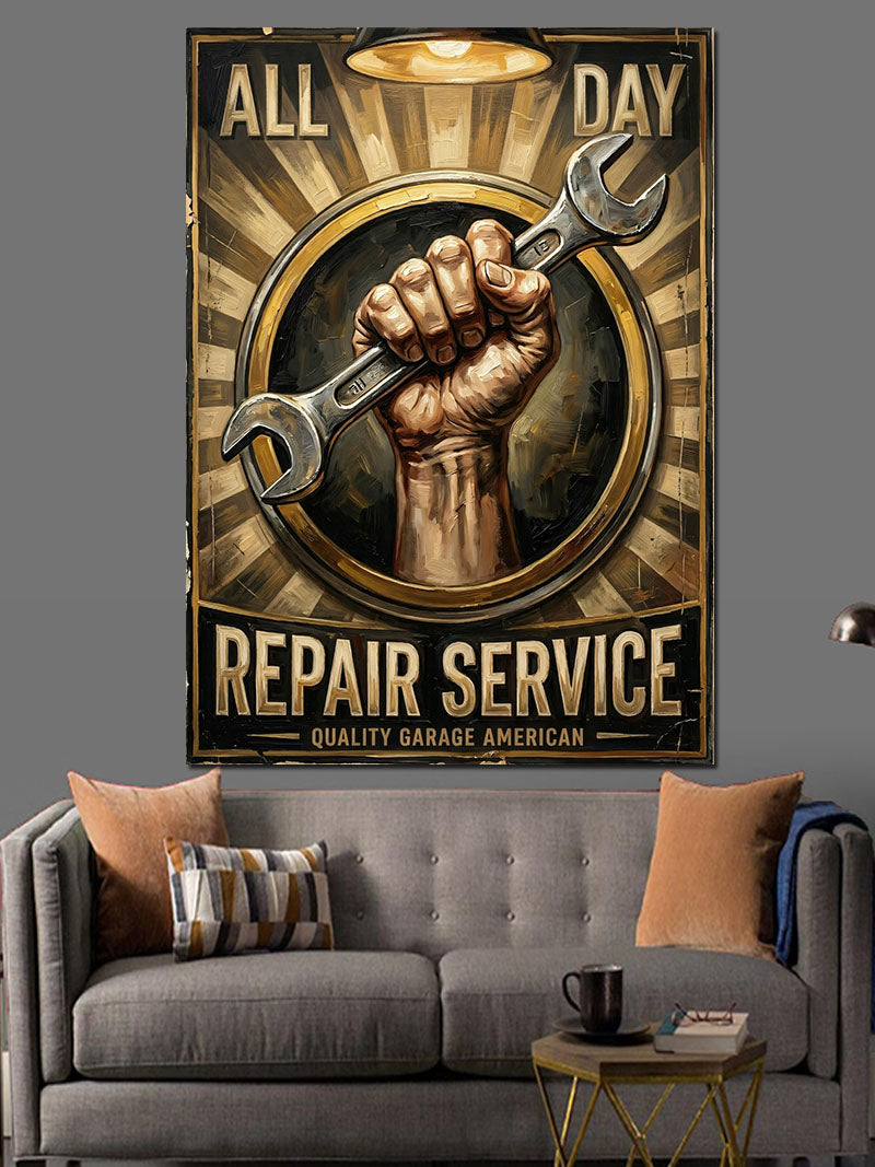 All Day Repair Service Tabelası Kanvas Tablo