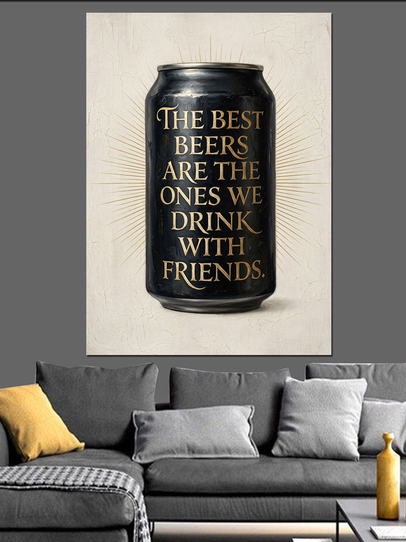 The Best Beers Siyah Kutu Kanvas Tablo