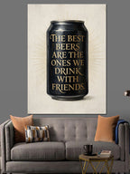 The Best Beers Siyah Kutu Kanvas Tablo