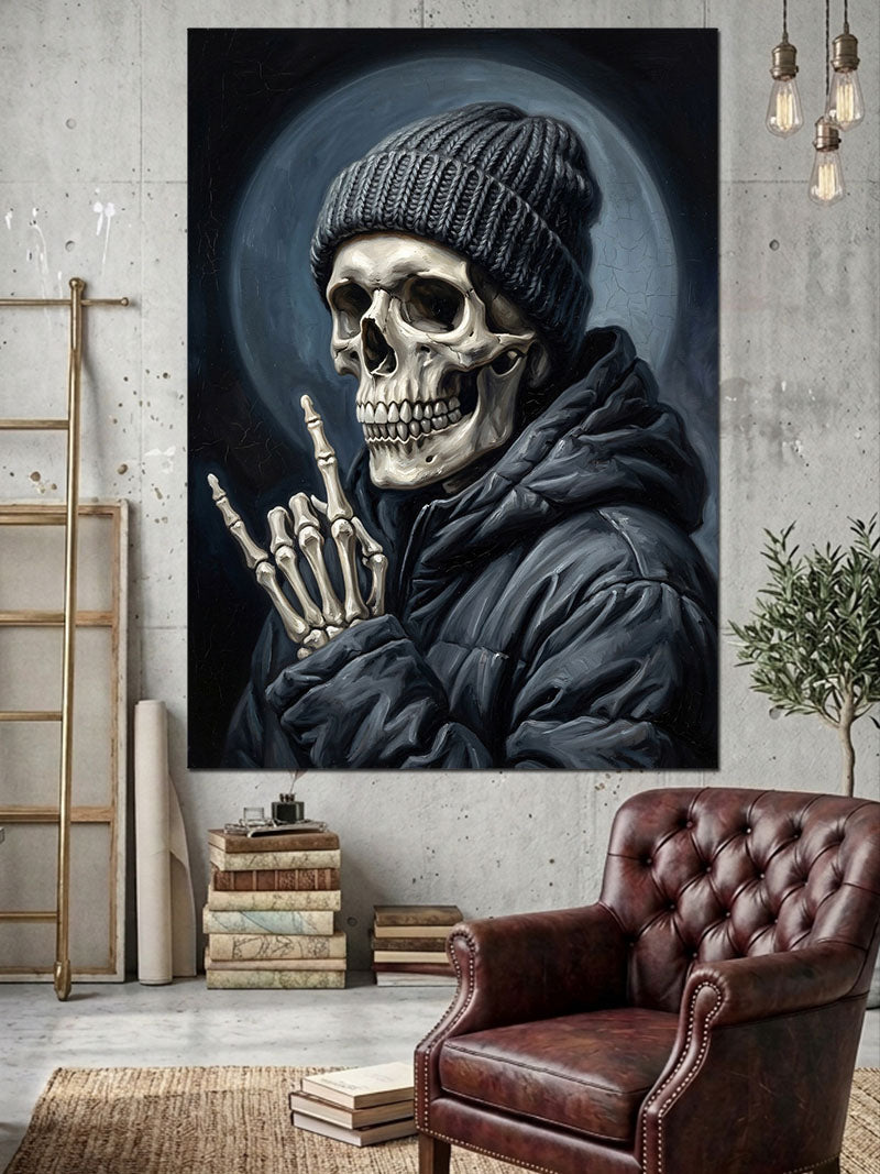 Bereli İskelet Modern Sanat Tablo Kanvas Tablo