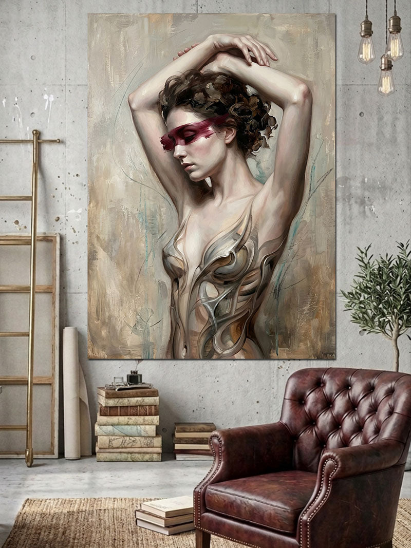 Estetik Kadın Modeli Sanat Tablo Kanvas Tablo