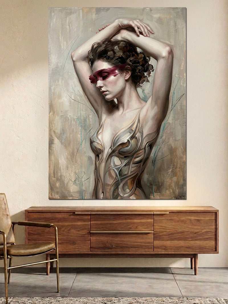 Estetik Kadın Modeli Sanat Tablo Kanvas Tablo