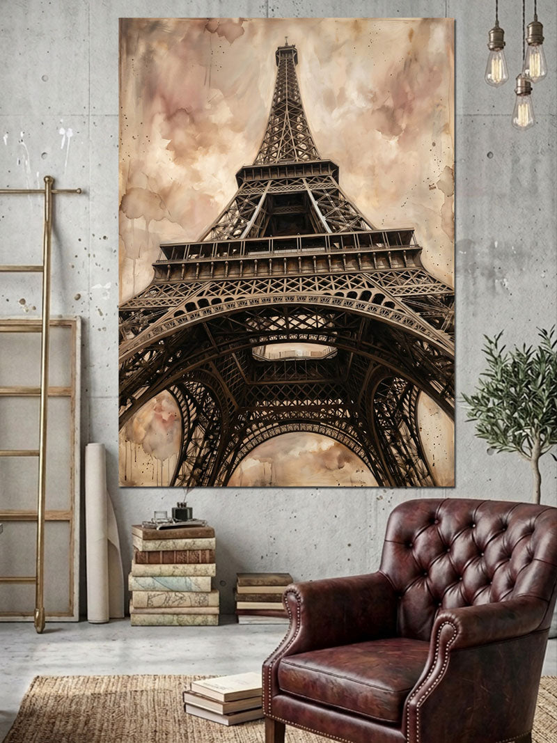 Eyfel Kulesi Klasik Paris Manzarası Kanvas Tablo