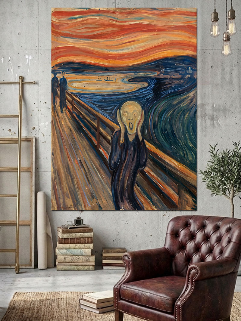 Çığlık Tablosu Esintili Modern Sanat Kanvas Tablo