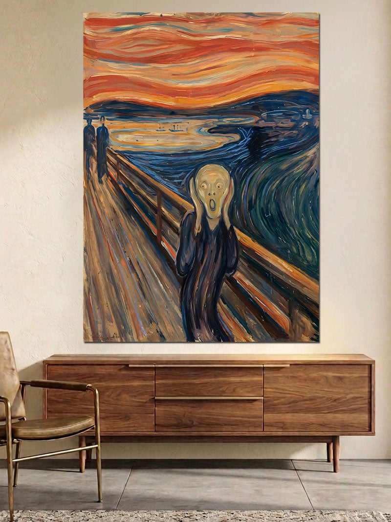 Çığlık Tablosu Esintili Modern Sanat Kanvas Tablo