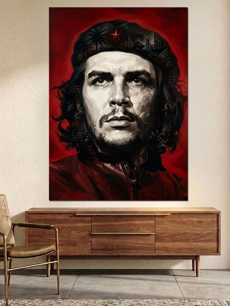 Che Guevara Karizmatik Devrimci Portresi Kanvas Tablo