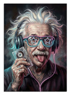 Deha Einstein'ın eğlenceli ve modern renklerle yorumlanmış hali.