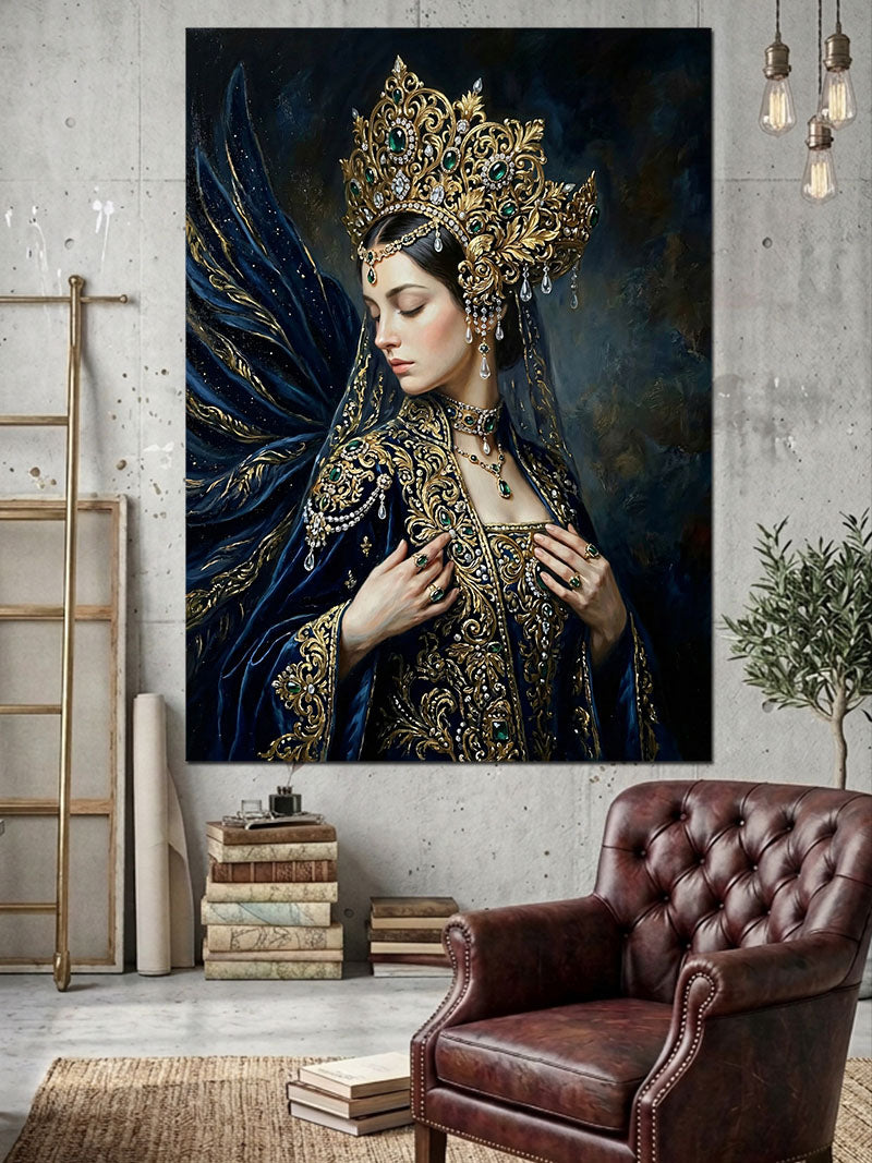Osmanlı Sultanı Görkemli Kadın Portresi Kanvas Tablo