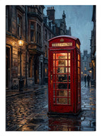 londra, telefon kulübesi, yağmur, gece
