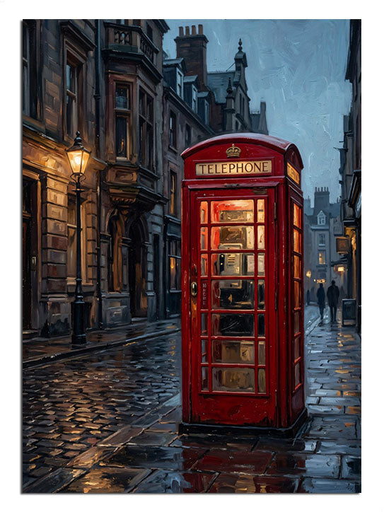 londra, telefon kulübesi, yağmur, gece