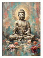buda, meditasyon, nilüfer, huzur, su