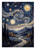 yıldızlar, gökyüzü, van gogh, gece