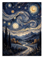 yıldızlar, gökyüzü, van gogh, gece