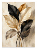 yaprak, altın, siyah, modern, sanat