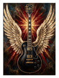 gitar, kanat, müzik, rock, enerji